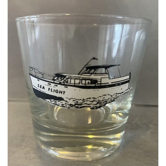 Old Fashioned Rocks Bar Glasses Motor Yacht‎ Boat Barware Set of 5 - Picture 4 of 10